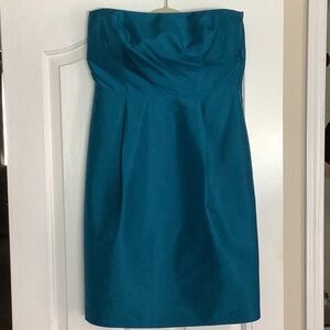 Ann Taylor dupioni silk strapless dress size 10